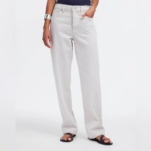 Madewell Low-Slung Straight Jeans Stone DenimRigid light gray size 29 NWT